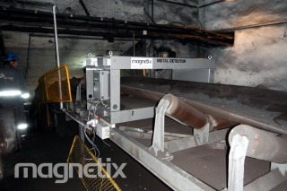 Metal detector - detecting metals in hard coal, ATEX 22 explosion hazard zone.