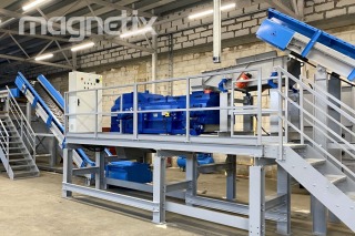 Non-ferrous metal separator - electronic waste recycling line.