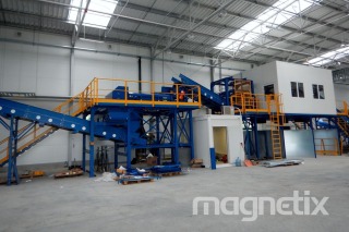 Non-ferrous metal separator - installation after the sorting cabin.