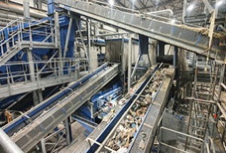 Metal separators in municipal waste sorting plants