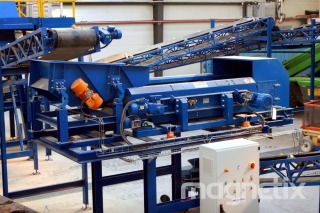 Non-ferrous metal separator - municipal waste incineration plant.