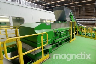 Eddy current separator - municipal waste sorting plant.